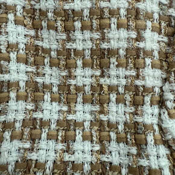IRO tweed tan white cropped blazer size 34 - Picture 4 of 6